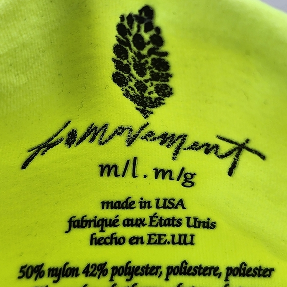 Free People Movement M/L Good Karma High-Neck Top Highlighter NWOT Athleisure - Picture 11 of 12